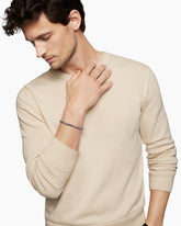 Memento Mori Skull Station Bracelet in Sterling Silver with Labradorite, 6mm